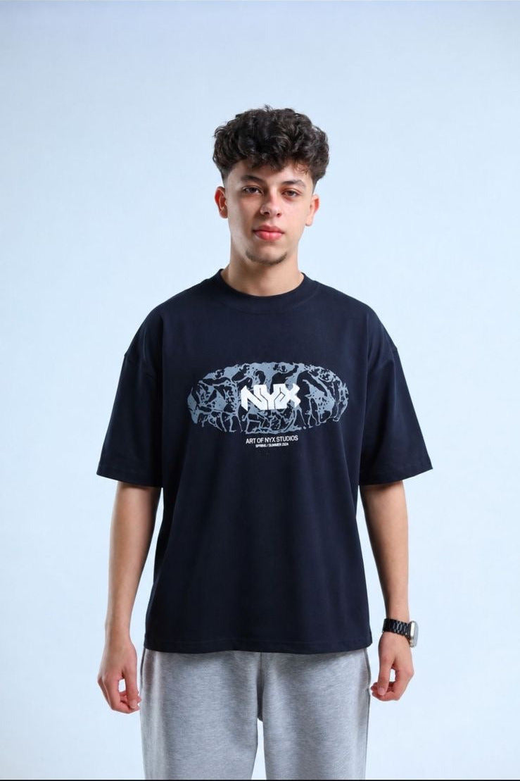 NYX Art Studios Mural Tee – Charcoal Navy