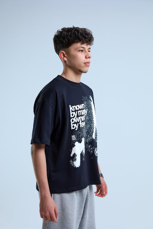 Known by Many Oversized Tee – Midnight Black