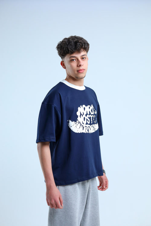 No Risk No Story Oversized Tee – Royal Navy